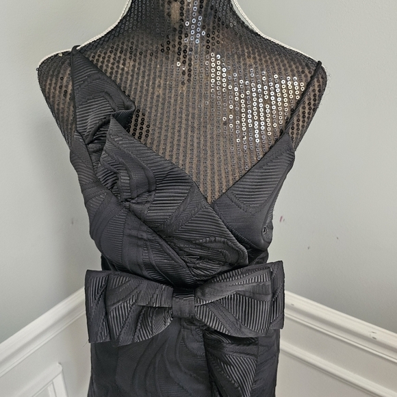 Milly New York size 4 bow brocade wrap cocktail dress - Picture 3 of 16